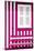 Welcome to Portugal Collection - House facade with Deep Pink and White Stripes-Philippe Hugonnard-Mounted Photographic Print