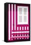 Welcome to Portugal Collection - House facade with Deep Pink and White Stripes-Philippe Hugonnard-Framed Stretched Canvas