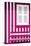Welcome to Portugal Collection - House facade with Deep Pink and White Stripes-Philippe Hugonnard-Stretched Canvas