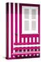 Welcome to Portugal Collection - House facade with Deep Pink and White Stripes-Philippe Hugonnard-Stretched Canvas