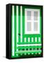 Welcome to Portugal Collection - House facade with Green and White Stripes-Philippe Hugonnard-Framed Stretched Canvas