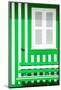Welcome to Portugal Collection - House facade with Green and White Stripes-Philippe Hugonnard-Mounted Photographic Print