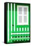 Welcome to Portugal Collection - House facade with Green and White Stripes-Philippe Hugonnard-Framed Stretched Canvas