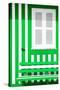 Welcome to Portugal Collection - House facade with Green and White Stripes-Philippe Hugonnard-Stretched Canvas