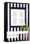 Welcome to Portugal Collection - House Facade with Midnight Blue Stripes-Philippe Hugonnard-Framed Stretched Canvas