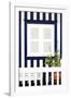 Welcome to Portugal Collection - House Facade with Midnight Blue Stripes-Philippe Hugonnard-Framed Photographic Print