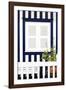 Welcome to Portugal Collection - House Facade with Midnight Blue Stripes-Philippe Hugonnard-Framed Photographic Print