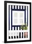 Welcome to Portugal Collection - House Facade with Midnight Blue Stripes-Philippe Hugonnard-Framed Photographic Print