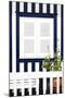 Welcome to Portugal Collection - House Facade with Midnight Blue Stripes-Philippe Hugonnard-Mounted Photographic Print