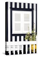 Welcome to Portugal Collection - House Facade with Navy Blue Stripes-Philippe Hugonnard-Stretched Canvas