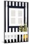 Welcome to Portugal Collection - House Facade with Navy Blue Stripes-Philippe Hugonnard-Mounted Photographic Print