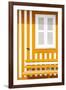 Welcome to Portugal Collection - House facade with Orange and White Stripes-Philippe Hugonnard-Framed Premium Photographic Print