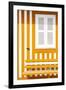 Welcome to Portugal Collection - House facade with Orange and White Stripes-Philippe Hugonnard-Framed Premium Photographic Print