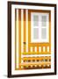 Welcome to Portugal Collection - House facade with Orange and White Stripes-Philippe Hugonnard-Framed Photographic Print