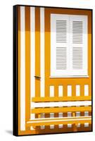 Welcome to Portugal Collection - House facade with Orange and White Stripes-Philippe Hugonnard-Framed Stretched Canvas