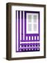 Welcome to Portugal Collection - House facade with Purple and White Stripes-Philippe Hugonnard-Framed Photographic Print