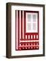 Welcome to Portugal Collection - House facade with Red and White Stripes-Philippe Hugonnard-Framed Photographic Print