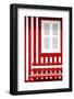 Welcome to Portugal Collection - House facade with Red and White Stripes-Philippe Hugonnard-Framed Photographic Print