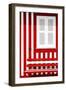 Welcome to Portugal Collection - House facade with Red and White Stripes-Philippe Hugonnard-Framed Photographic Print