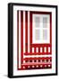 Welcome to Portugal Collection - House facade with Red and White Stripes-Philippe Hugonnard-Framed Photographic Print