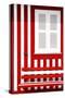 Welcome to Portugal Collection - House facade with Red and White Stripes-Philippe Hugonnard-Stretched Canvas