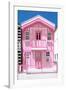 Welcome to Portugal Collection - Light Pink Striped House-Philippe Hugonnard-Framed Photographic Print