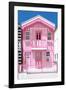 Welcome to Portugal Collection - Light Pink Striped House-Philippe Hugonnard-Framed Photographic Print