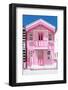 Welcome to Portugal Collection - Light Pink Striped House-Philippe Hugonnard-Framed Photographic Print