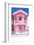 Welcome to Portugal Collection - Light Pink Striped House-Philippe Hugonnard-Framed Photographic Print