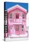 Welcome to Portugal Collection - Light Pink Striped House-Philippe Hugonnard-Stretched Canvas
