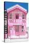 Welcome to Portugal Collection - Light Pink Striped House-Philippe Hugonnard-Stretched Canvas