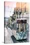 Welcome to Portugal Collection - Lisbon Tram Graffiti II-Philippe Hugonnard-Stretched Canvas