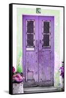 Welcome to Portugal Collection - Old Purple Front Door-Philippe Hugonnard-Framed Stretched Canvas