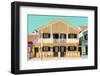 Welcome to Portugal Collection - Orange Striped House-Philippe Hugonnard-Framed Photographic Print