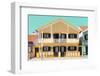 Welcome to Portugal Collection - Orange Striped House-Philippe Hugonnard-Framed Photographic Print