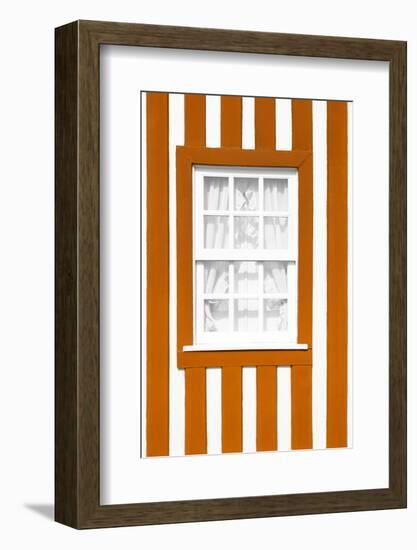 Welcome to Portugal Collection - Orange Striped Window-Philippe Hugonnard-Framed Photographic Print