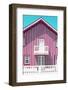 Welcome to Portugal Collection - Pink and White Striped Facade-Philippe Hugonnard-Framed Photographic Print