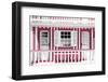 Welcome to Portugal Collection - Pink and White Striped House Facade-Philippe Hugonnard-Framed Photographic Print