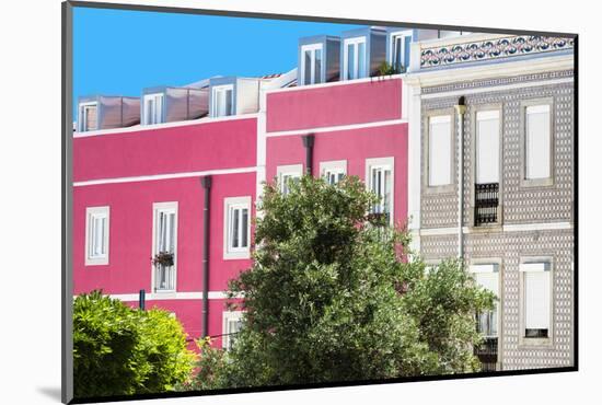 Welcome to Portugal Collection - Pink Facade Lisbon-Philippe Hugonnard-Mounted Photographic Print