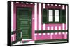 Welcome to Portugal Collection - Pink Striped Beach House-Philippe Hugonnard-Framed Stretched Canvas
