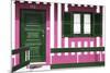 Welcome to Portugal Collection - Pink Striped Beach House-Philippe Hugonnard-Mounted Photographic Print