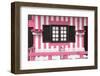 Welcome to Portugal Collection - Pretty Pink Striped House Facade-Philippe Hugonnard-Framed Photographic Print