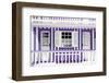 Welcome to Portugal Collection - Purple and White Striped House Facade-Philippe Hugonnard-Framed Photographic Print