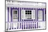 Welcome to Portugal Collection - Purple and White Striped House Facade-Philippe Hugonnard-Mounted Photographic Print