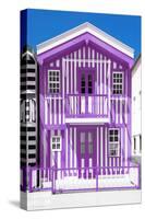 Welcome to Portugal Collection - Purple Striped House-Philippe Hugonnard-Stretched Canvas