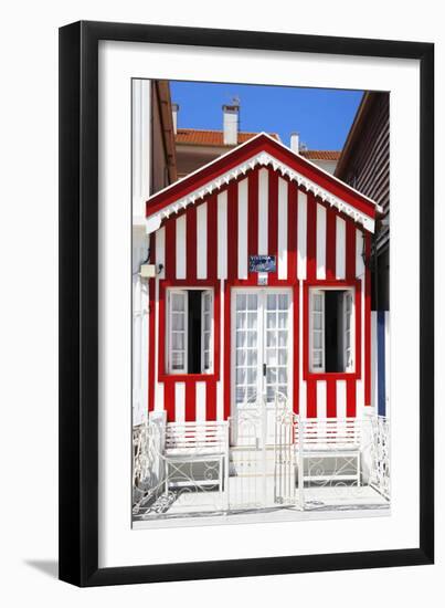 Welcome to Portugal Collection - Red and White House-Philippe Hugonnard-Framed Premium Photographic Print