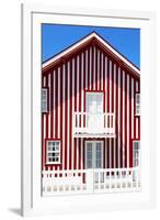 Welcome to Portugal Collection - Red and White Striped Facade-Philippe Hugonnard-Framed Photographic Print