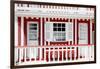 Welcome to Portugal Collection - Red and White Striped House Facade-Philippe Hugonnard-Framed Photographic Print