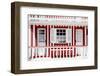 Welcome to Portugal Collection - Red and White Striped House Facade-Philippe Hugonnard-Framed Photographic Print