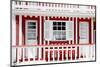 Welcome to Portugal Collection - Red and White Striped House Facade-Philippe Hugonnard-Mounted Photographic Print